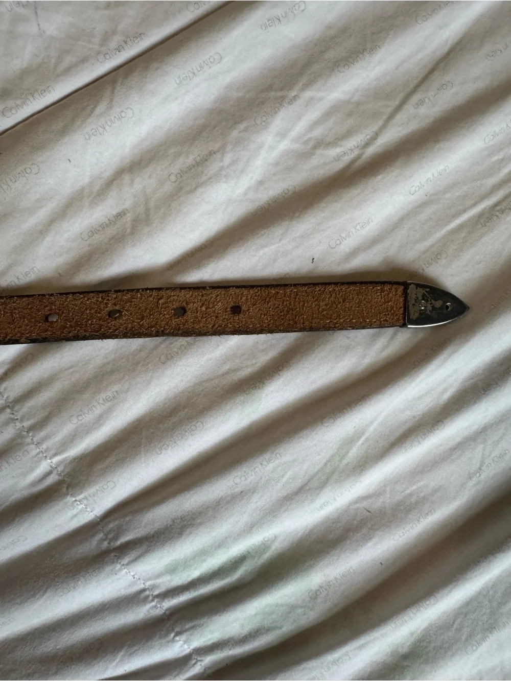 Black Leather Belt with Silver Buckle vintage.